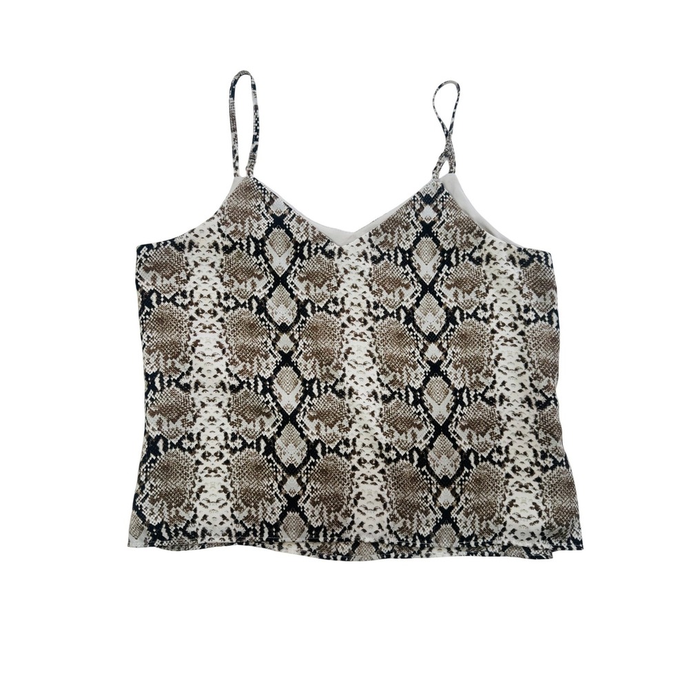 Banana‎ Republic Women's Snakeskin Camisole Tank Top Petite Small V-Neck Strappy